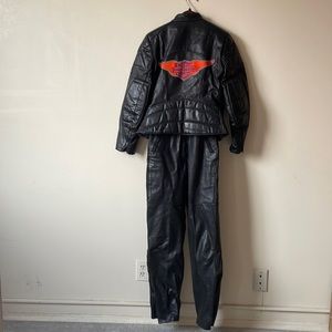 Vintage Harley Davidson Leather motorcycle Suit - size xs (9)